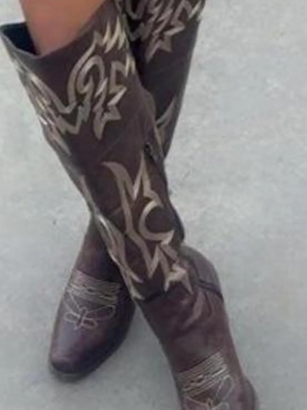 Hot Kiss Women's Brown and Blue Boots